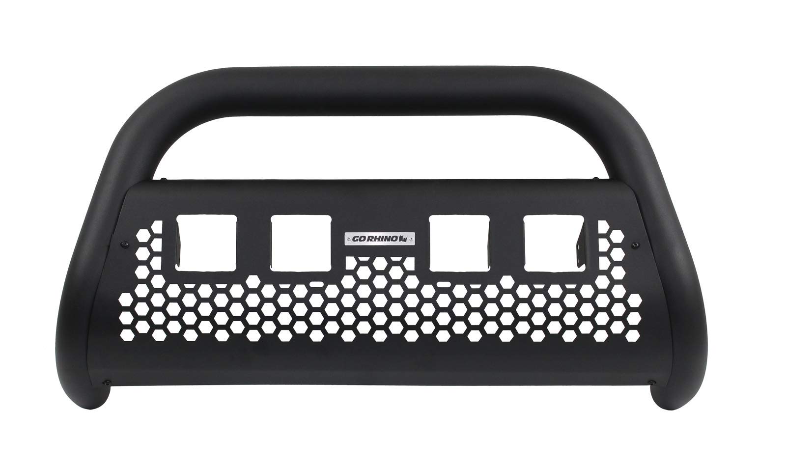 Go Rhino RC2 Bull Bar with Holes for Four 3x3 LED Cube Lights | Heavy Duty Mild Steel, Textured Black Finish | 55341T | Perfect for Off-Road Trucks & Jeep Wrangler Accessories