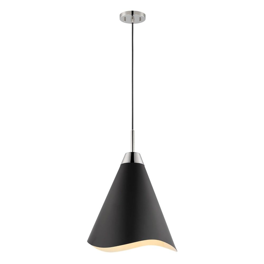Nuvo Tango Mid-Century Modern 1-Light Small Pendant Light Fixture - 16