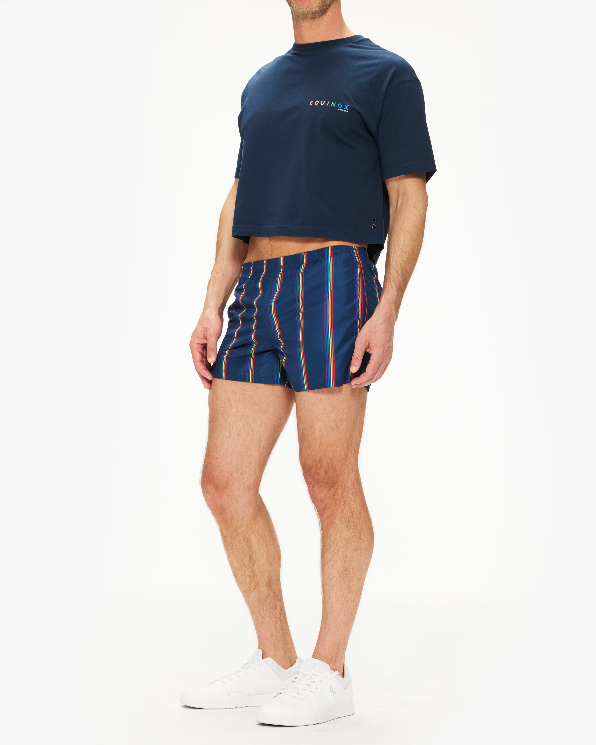 Ron Dorff Pride Equinox Organic Cotton Unisex Crop Top - Breathable Summer Tee for Yoga, Beach & Pride Events
