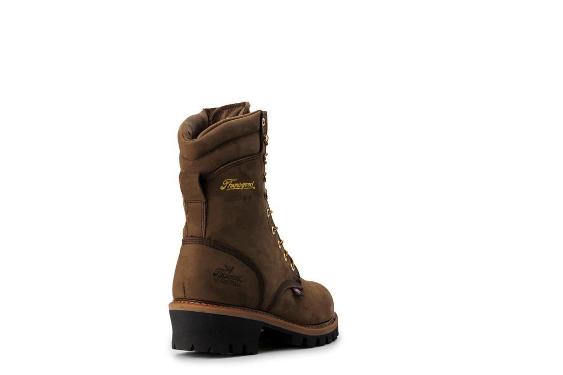 Logger Series 9 Steel Toe Waterproof Work Boots for Men - Brown Studded Horse Riding Boots - Durable Safety Shoes for Construction, Hiking & Outdoor Work