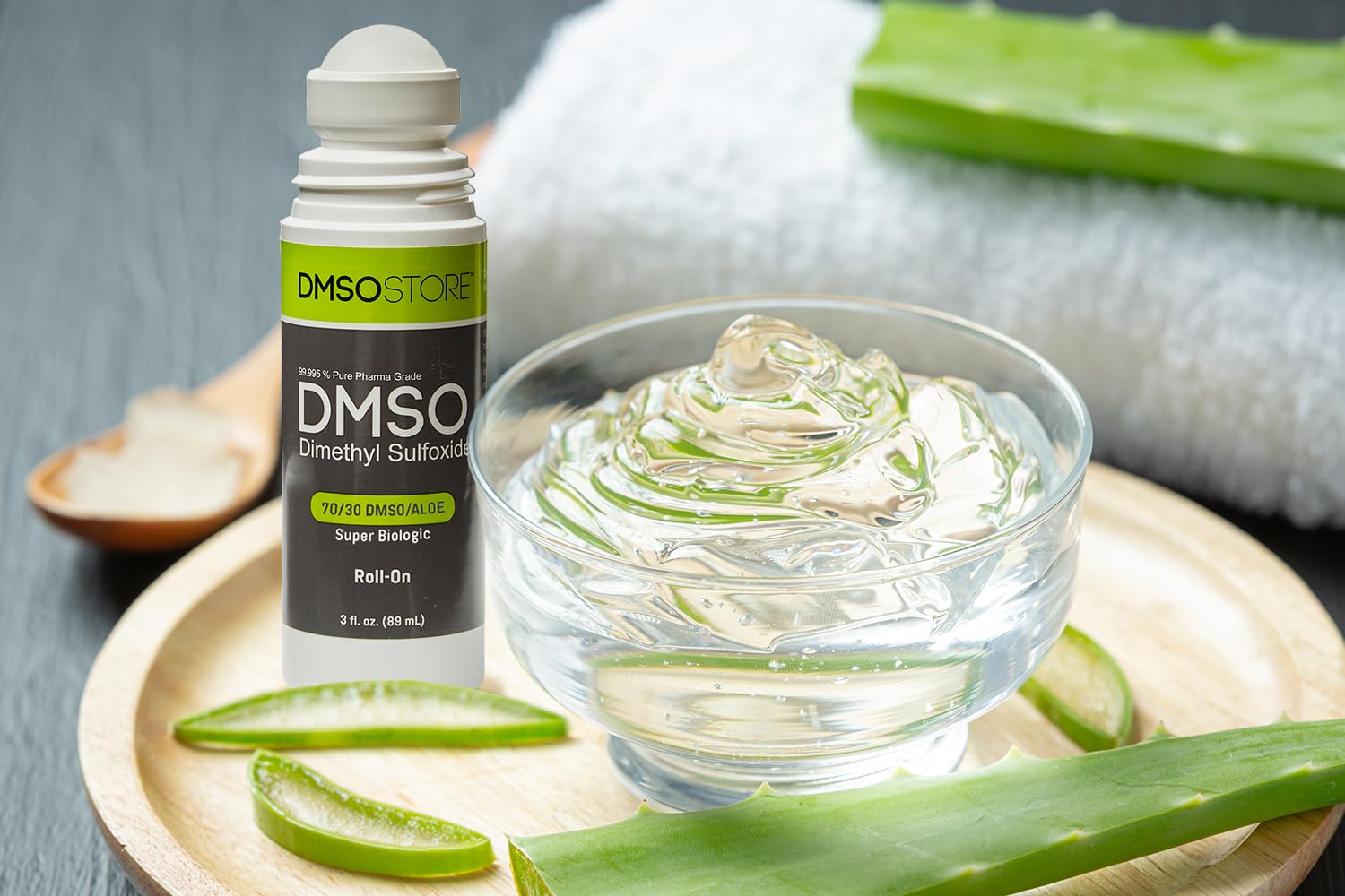 70% Pure 99.995% DMSO Roll On with 30% Organic Aloe Vera - 3 oz (1 Pack) | Fast-Acting Pain Relief for Joints & Muscles | Perfect for Athletes & Arthritis Sufferers