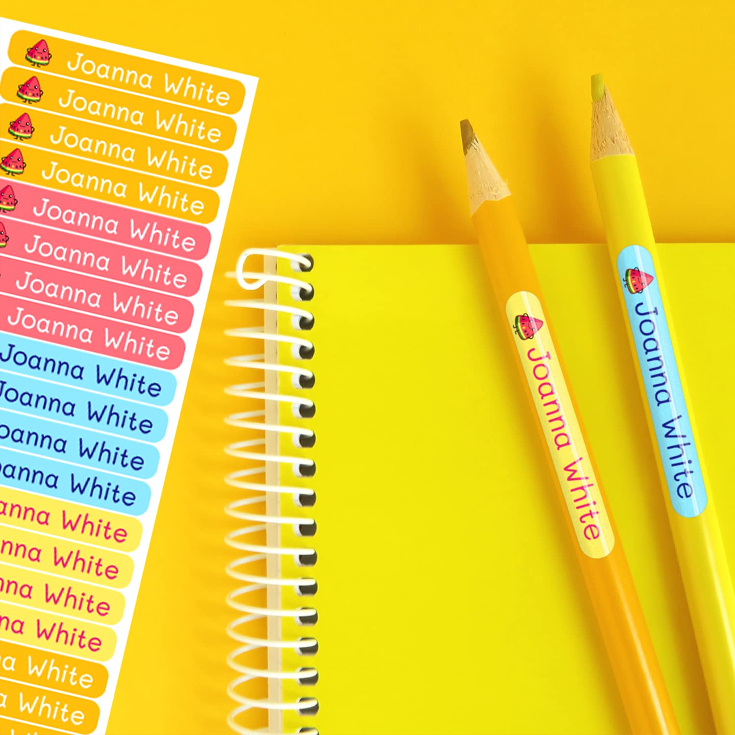 50 Custom Name Stickers - Waterproof Mini Adhesive Labels for Personalizing Pens, Pencils, Toothbrushes & More (1.6