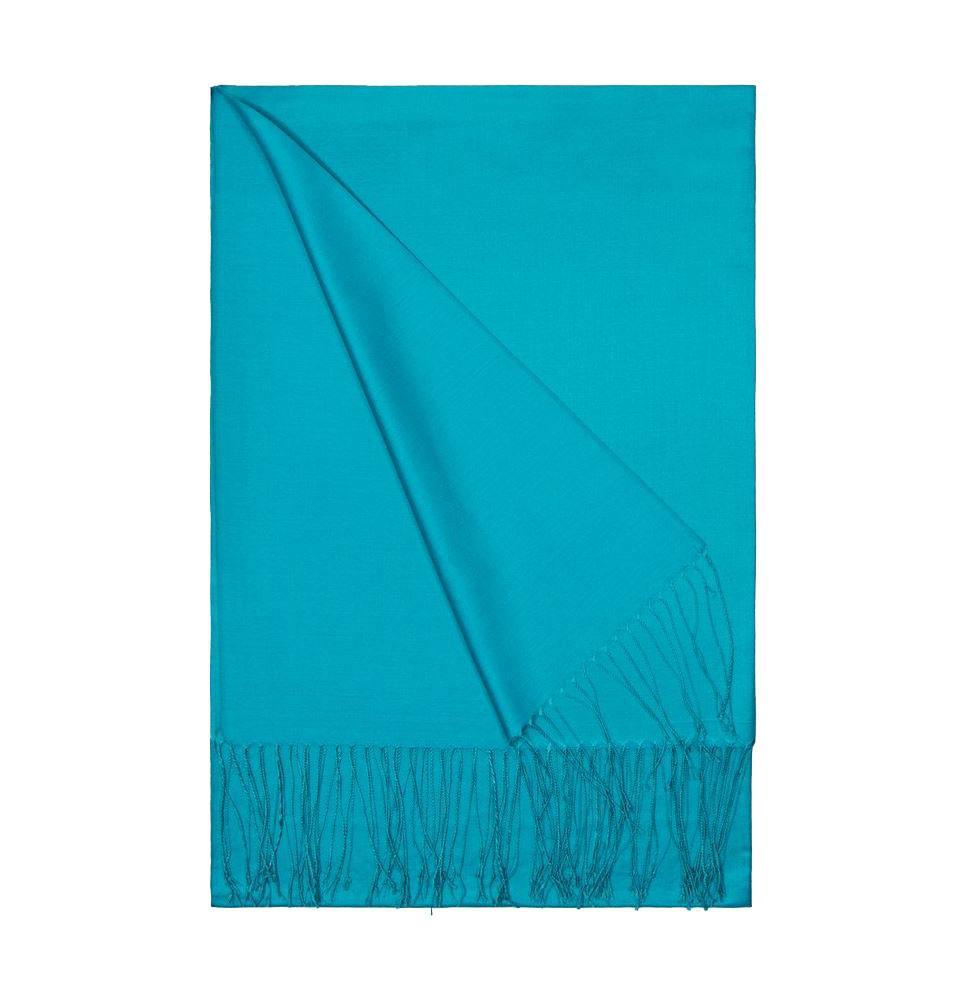 Aker Double Sided Silk Hijab Shawl - Premium Turquoise Scarf for Women | Elegant Muslim Head Covering for Prayer, Daily Wear & Special Occasions