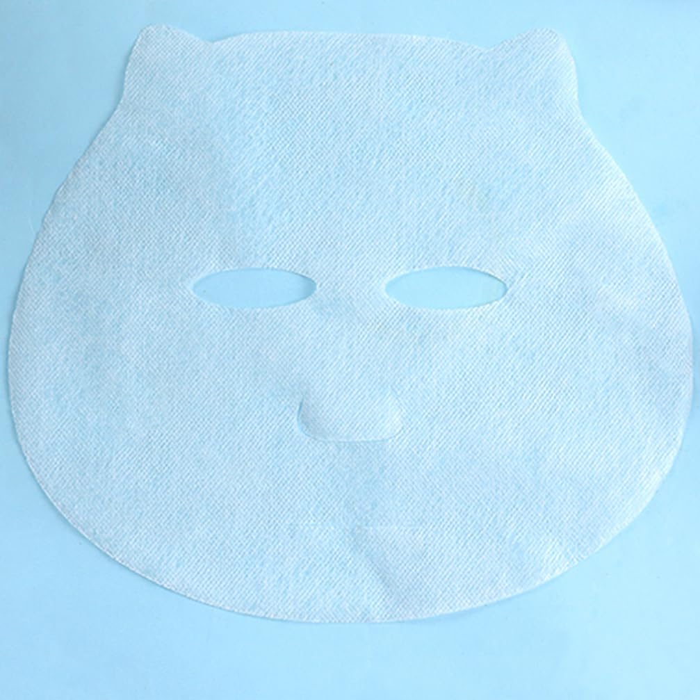 FRCOLOR 50 Pcs Non-Woven DIY Facial Mask Sheets for Skin Care - 20.5cm x 18cm - Hydrating & Brightening Face Masks for Daily Beauty Routine, Spa & Relaxation at Home