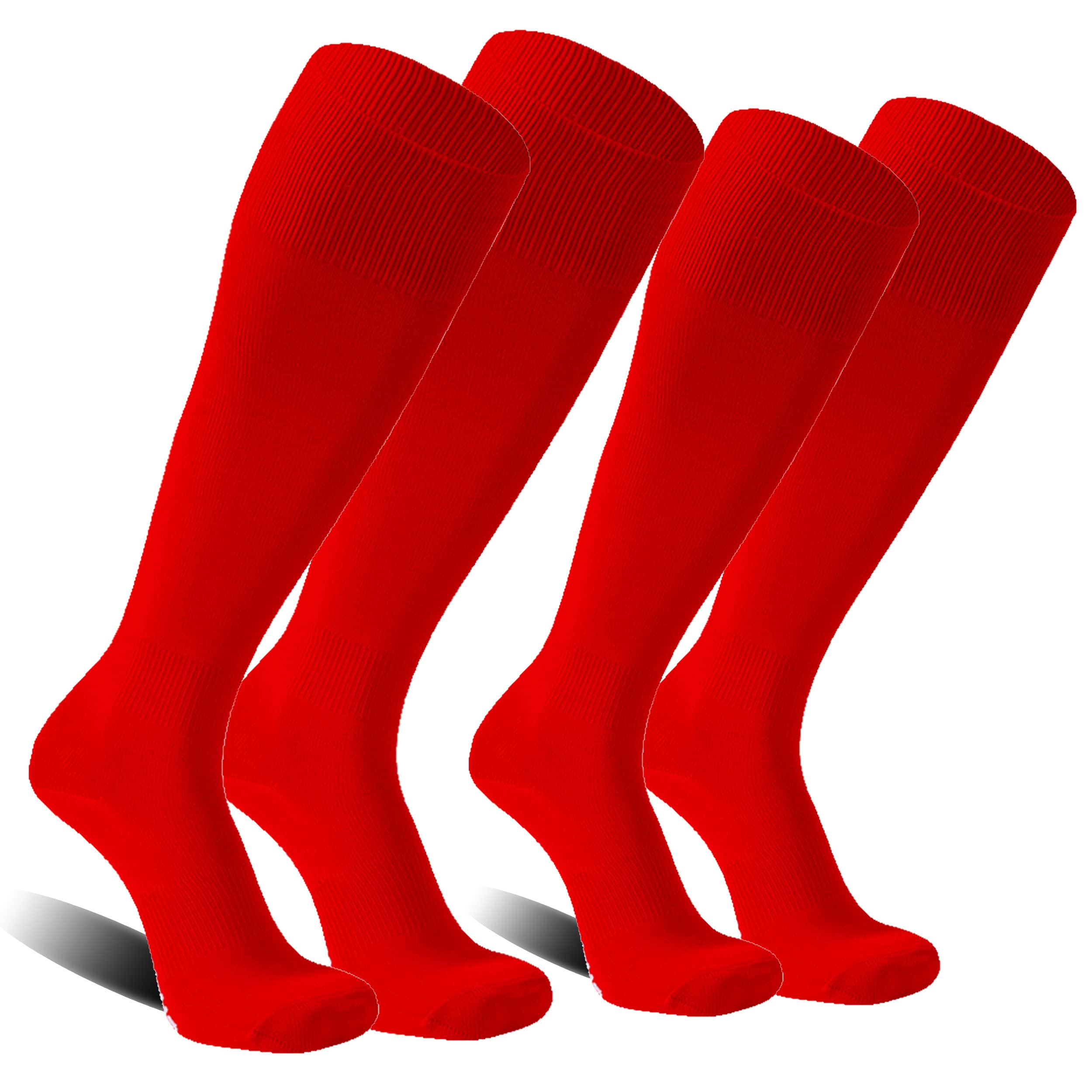 FOOTPLUS Unisex Over Knee High Baseball Softball Socks - Solid Color Sports Socks for Rugby, Soccer & Homecoming - Perfect for Training, Games & Team Events