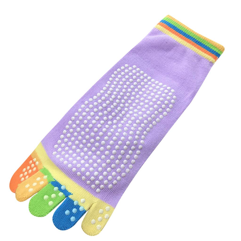 Breathable Women's Five-Toe Yoga Socks - Anti-Slip Grip Socks for Pilates, Barre & Home Workouts - Perfect for Yoga, Meditation & Fitness