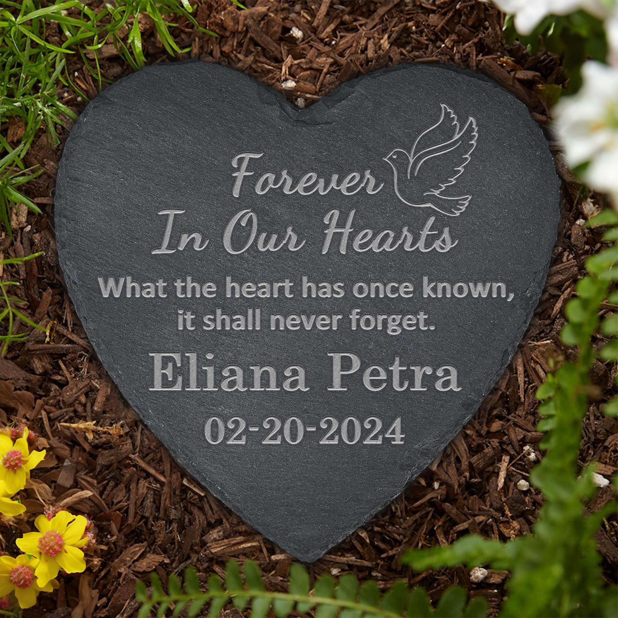Personalized Memorial Stone - Custom Engraved Sympathy Gift for Loved Ones | Bereavement & Remembrance Keepsake | Funeral, Cemetery, or Home Memorial Decor