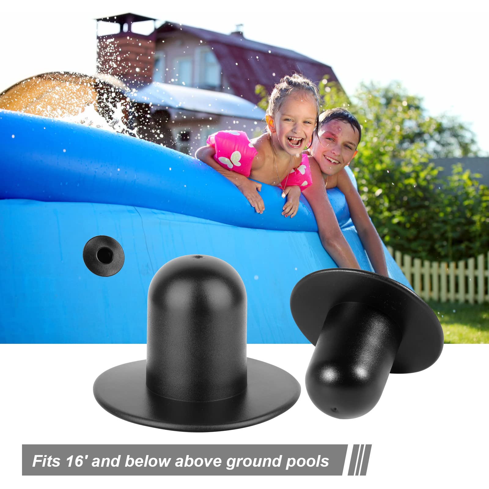 2-Pack Above Ground Swimming Pool Filter Pump Strainer Hole Plug Stoppers for INTEX Pools - Leak-Proof Replacement Parts for Pool Maintenance & Repair
