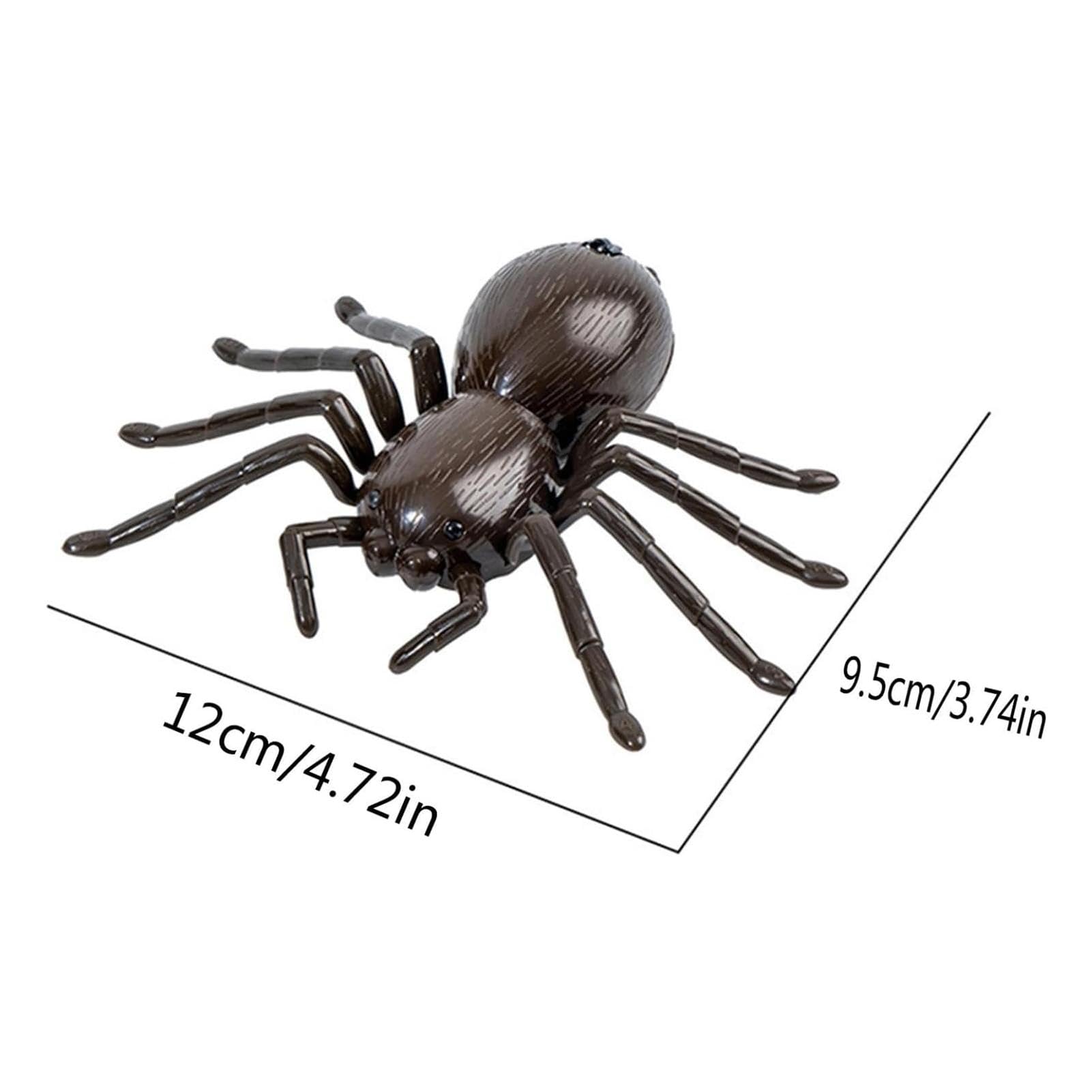 Realistic Remote Control Spider Toy with Glowing LED Lights - Halloween Prank & Party Joke for Kids - Moving Legs Electronic Prank Device for Scares & Fun - Perfect for Halloween Decorations, Birthday Parties & Practical Jokes (1pc)