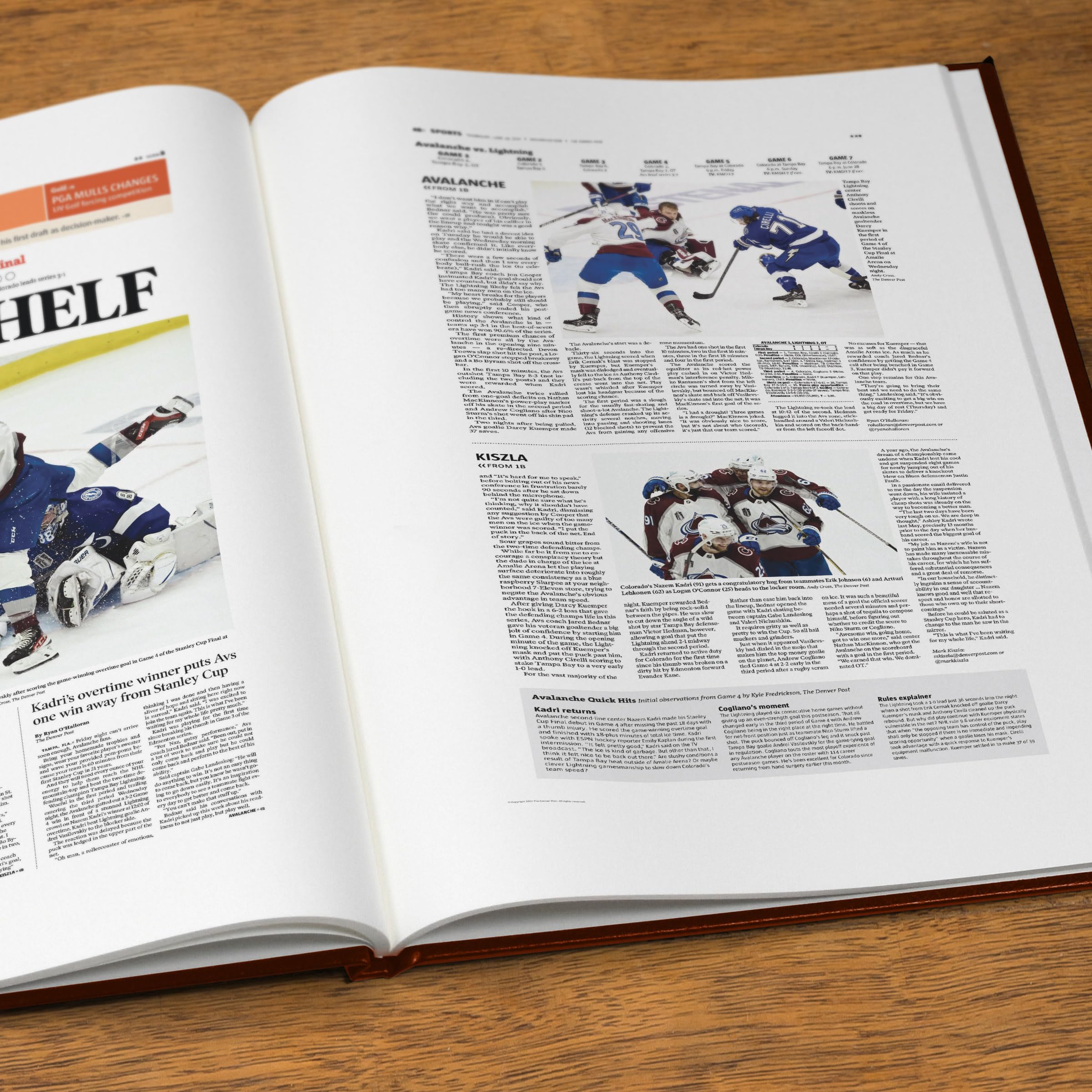 Personalized NHL Ice Hockey History Book - Custom Name Gold Embossed Deluxe Hardcover A3 Size - Unique Sports Memorabilia Gift for Hockey Fans - Perfect for Anniversaries, Retirement, and Special Occasions