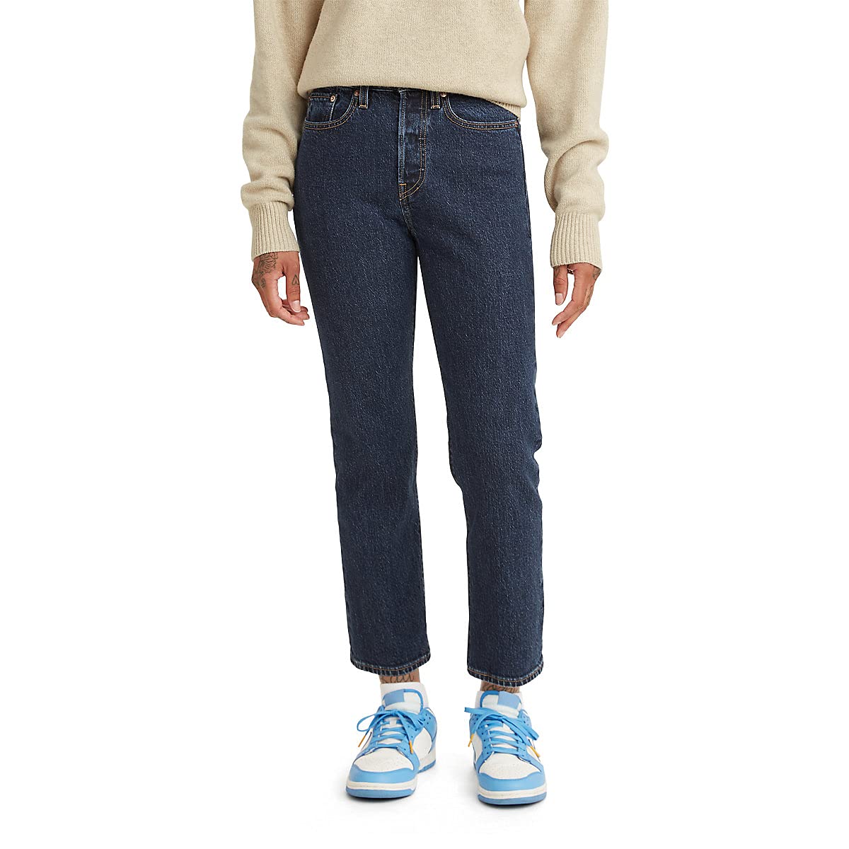 Levi's Women's Premium Wedgie Straight Jeans - High Waist Slim Fit Denim Pants for Casual Wear & Everyday Style