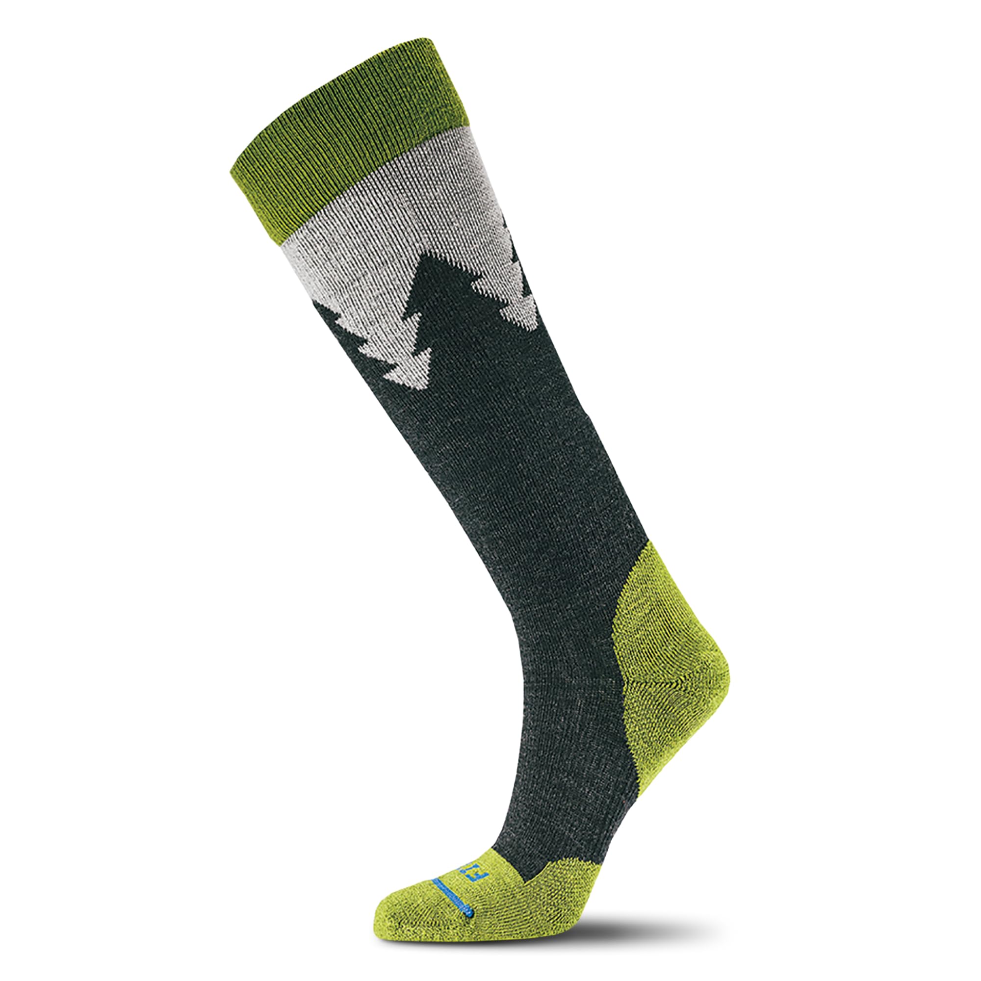 FITS Sierra Light Merino Wool Ski Socks for Men & Women - Over-the-Calf Breathable Hiking Socks with Cushioning - Perfect for Skiing, Snowboarding & Winter Outdoor Activities