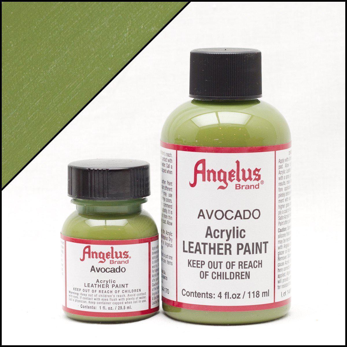 Avocado Green Angelus Leather Paint 1oz - Premium Leather Dye for Shoes, Bags & Accessories - Perfect for DIY Leather Repair & Customization Projects