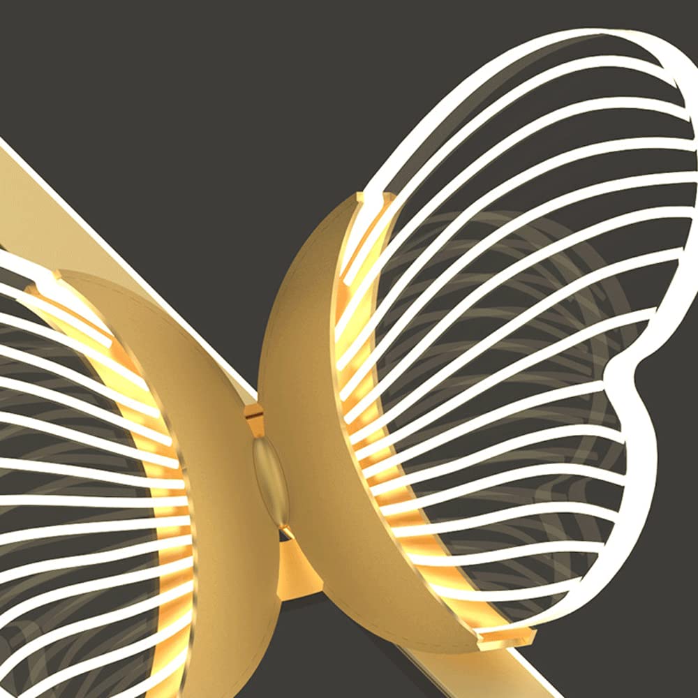 Adjustable LED Hanging Lamp - Butterfly Chandelier for Bedroom, Dining Room & Living Room | Modern Ceiling Light Fixture for Home Decor, Bar & Kitchen | Perfect for Reading Nook & Cozy Ambiance