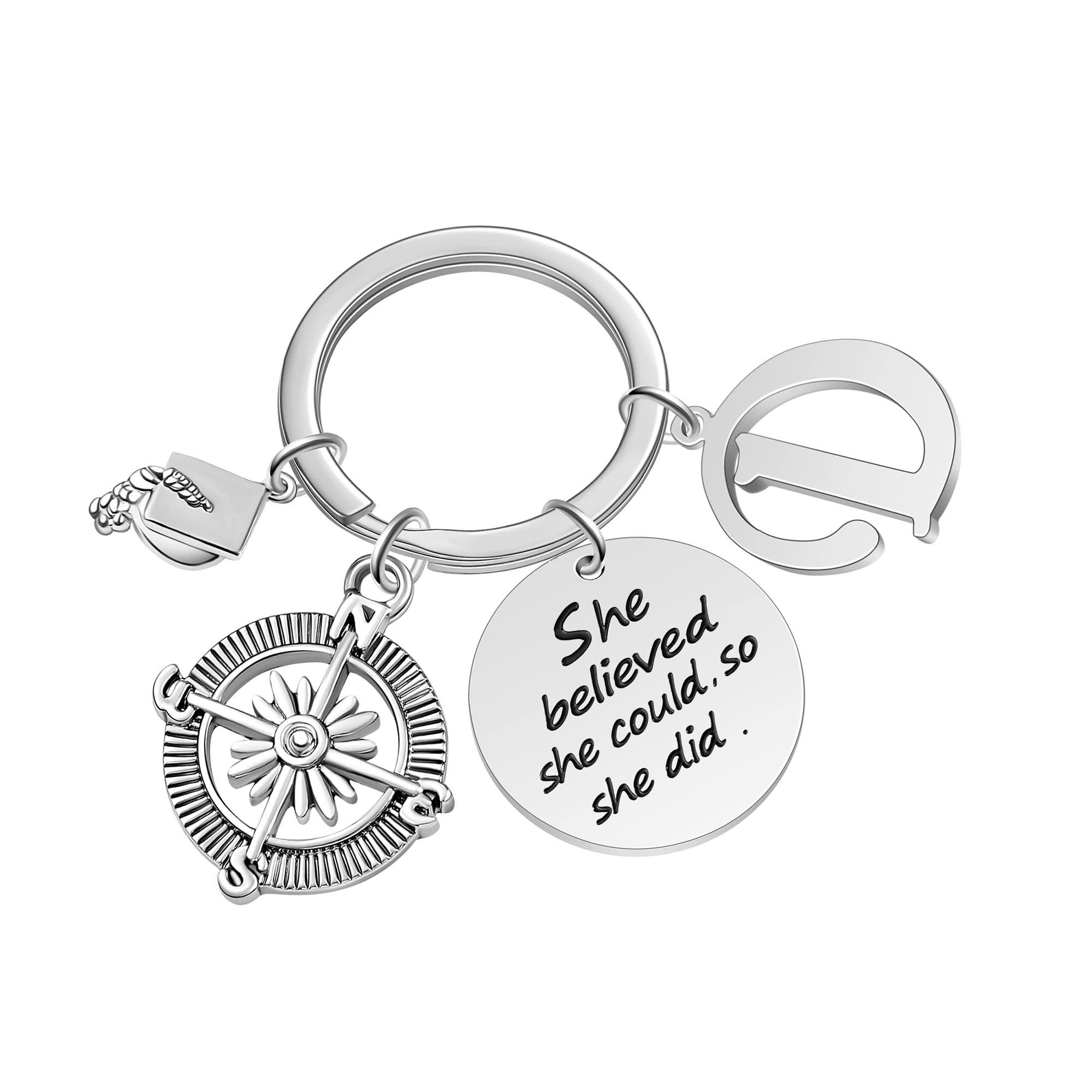 Personalized Graduation Keychain for Her - Unique College & High School Graduation Gift Ideas - Perfect for Commencement, Parties & Celebrations