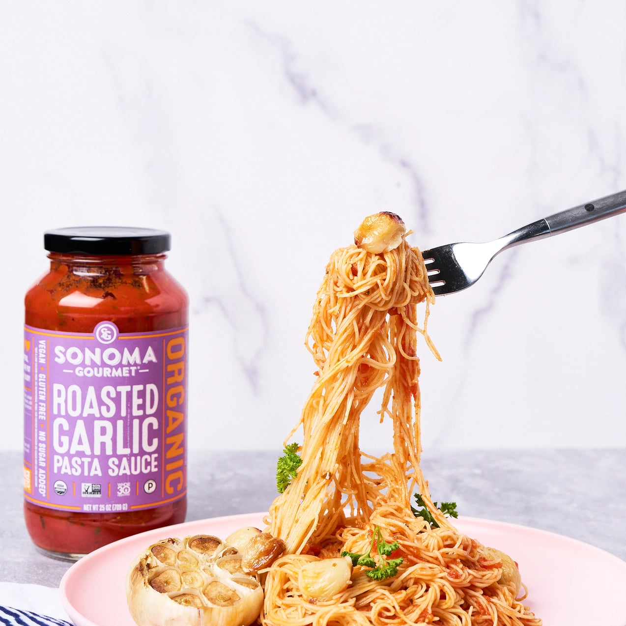 Delicious Roasted Garlic Pasta Sauce - Authentic Italian Flavor | Perfect for Spaghetti, Lasagna & Family Dinners