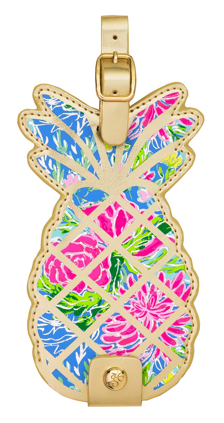 Lilly Pulitzer Leatherette Luggage Tag with Secure Strap - Colorful Suitcase ID Tag for Travel Accessories | Perfect for Airports, Cruise Ships & Vacation Trips