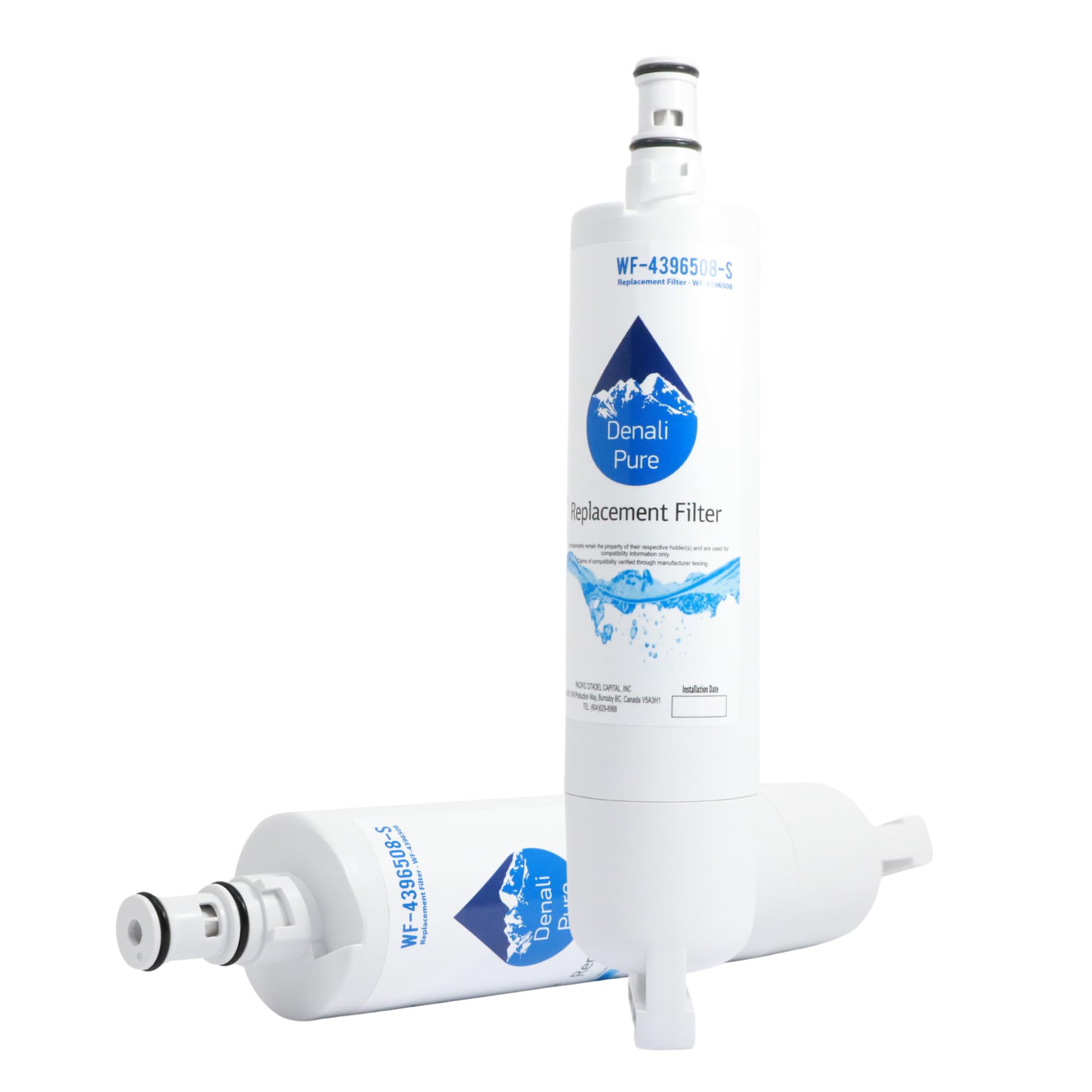 Whirlpool GD5YHAXNL02 Refrigerator Water Filter Replacement - Compatible with Whirlpool 4396508, 4396510 Fridge Water Filter Cartridge | Pure Drinking Water for Home & Office Use