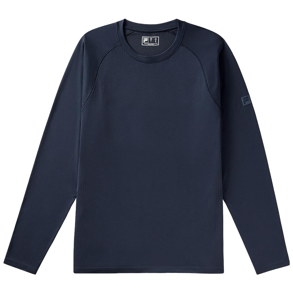 Fila Men's Casa Lucky Ace Seamless Long Sleeve Top - Navy Blue | Comfortable Athletic Shirt for Workout, Running & Casual Wear