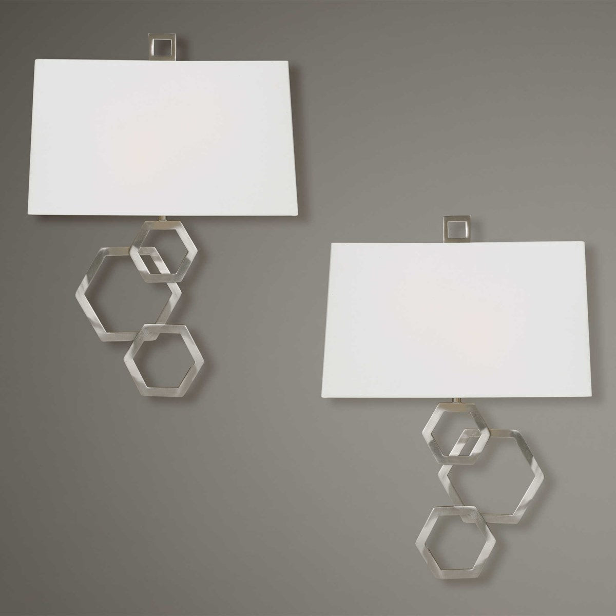 Deseret BN 2Lt Sconce Wall Light - Set of 2 Vintage Style Wall Sconces for Bedroom, Living Room, or Hallway Lighting