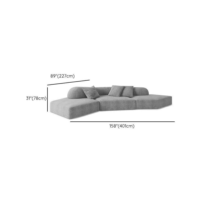 L-Shaped & Straight Corner Sectional Sofa with Left/Horizontal Orientation & Button Tufted Detail - Perfect for Living Room, Lounge & Home Theater Seating