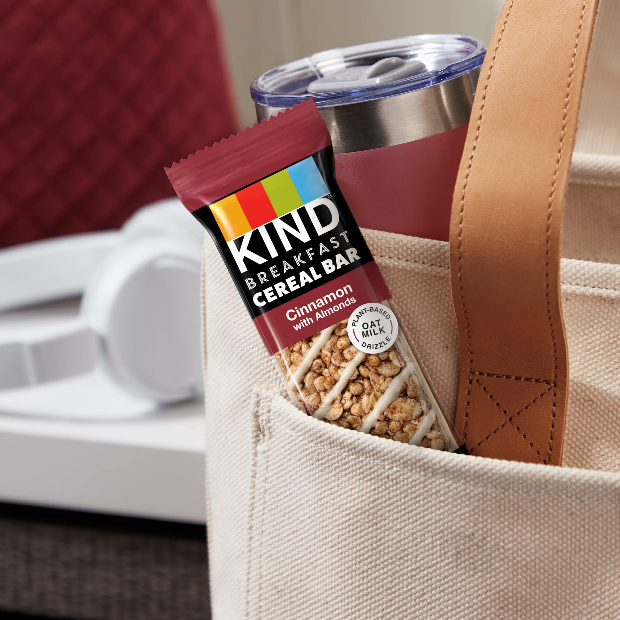 KIND Breakfast Cereal Bars - Gluten Free Snacks with Cinnamon & Almonds - 9.3oz Box (36 Bars) | Healthy On-the-Go Breakfast & Office Snacks