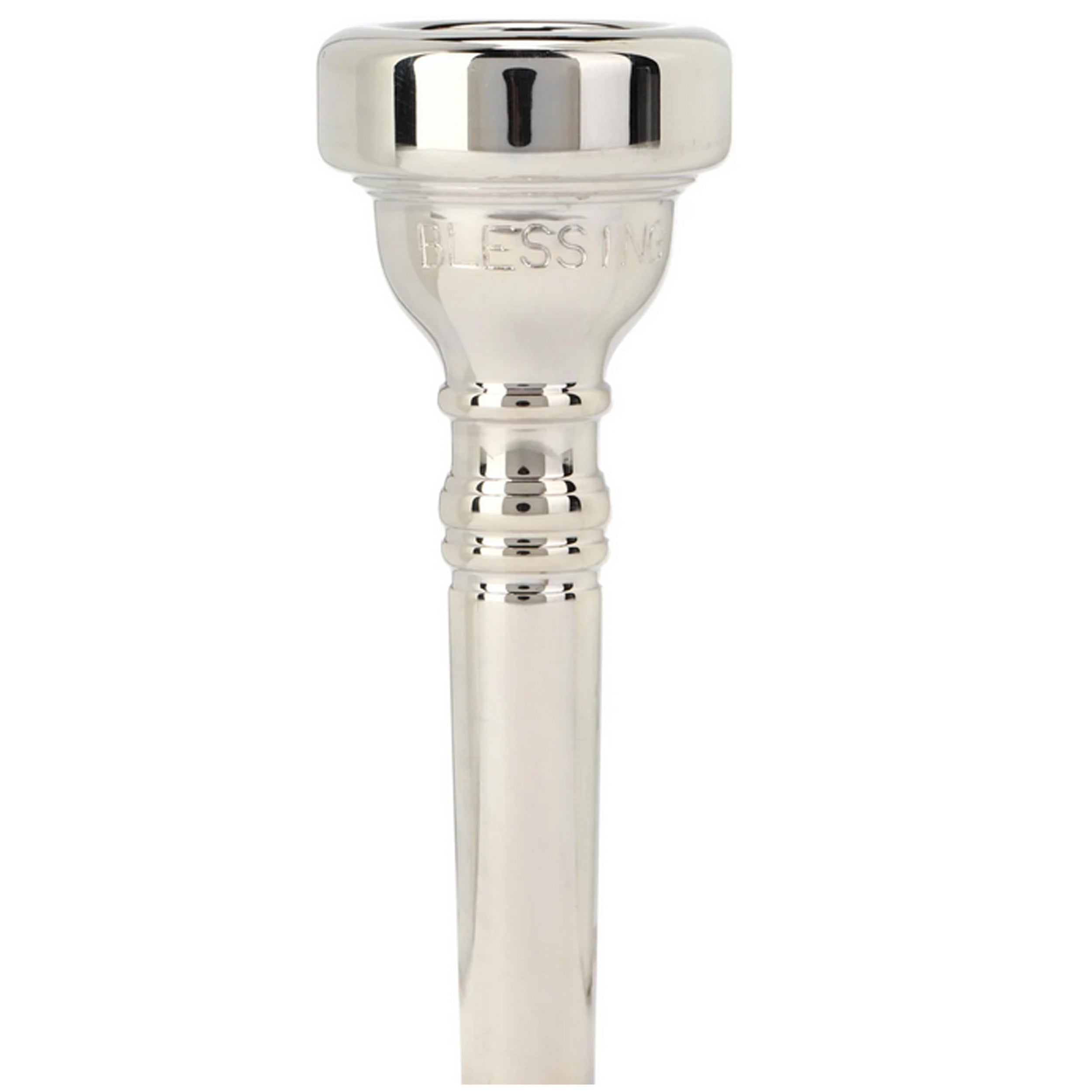 Blessing 3C Silver Plated Cornet Mouthpiece - Premium Brass Instrument Accessory for Trumpet Players & Band Performances