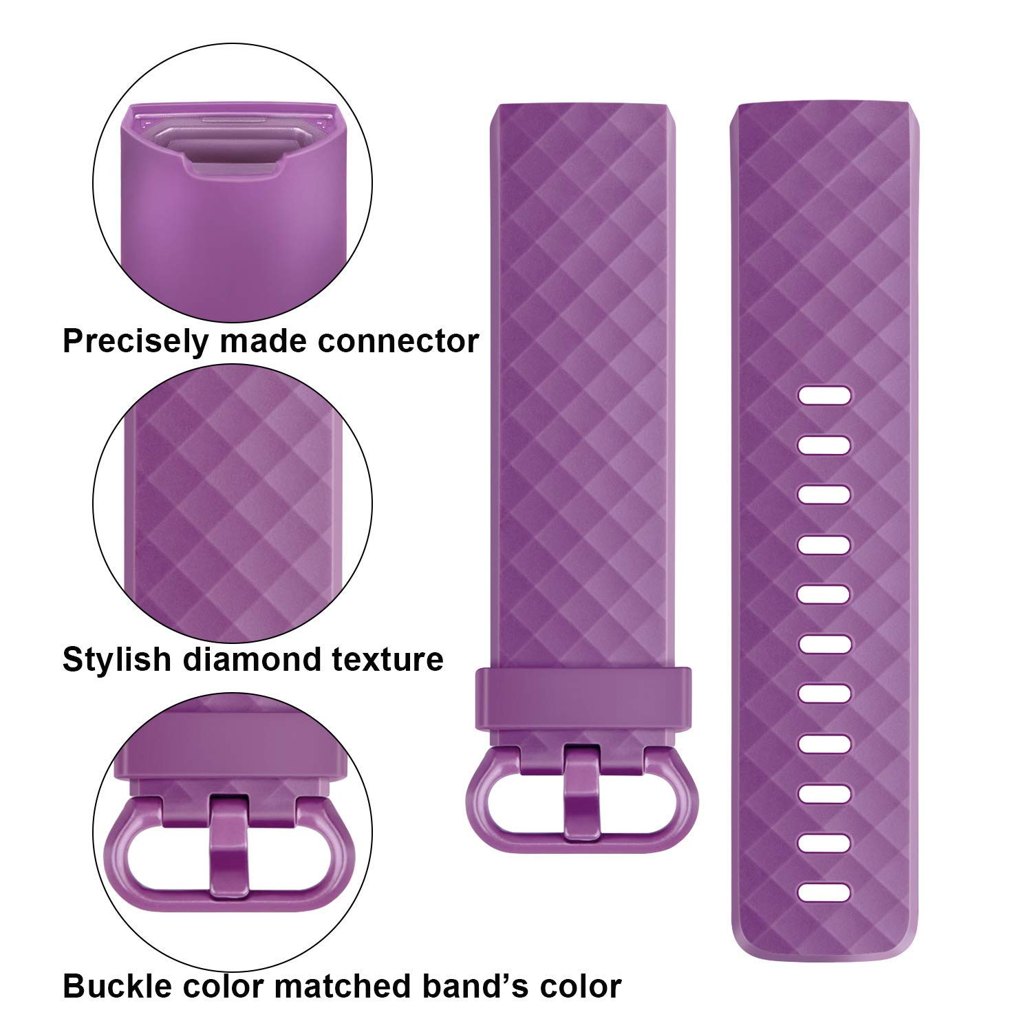 AK Bands Compatible with Fitbit Charge 4/3/3 SE - Soft Sports Replacement Bands for Women & Men - Perfect for Workouts, Running & Daily Wear