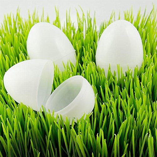 12 Pack White Plastic Easter Eggs for Easter Egg Hunt, DIY Decorations, and Party Favors - Perfect for Kids' Activities and Spring Celebrations