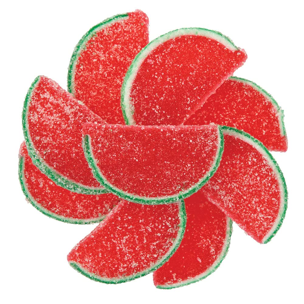 NY Spice Shop Watermelon Fruit Slices Jelly Candy - 1 Pound Bulk Gummy Candy Slices - Old Fashioned Sweet Treat for Candy Lovers - Perfect for Party Favors, Gift Baskets & Dessert Toppings
