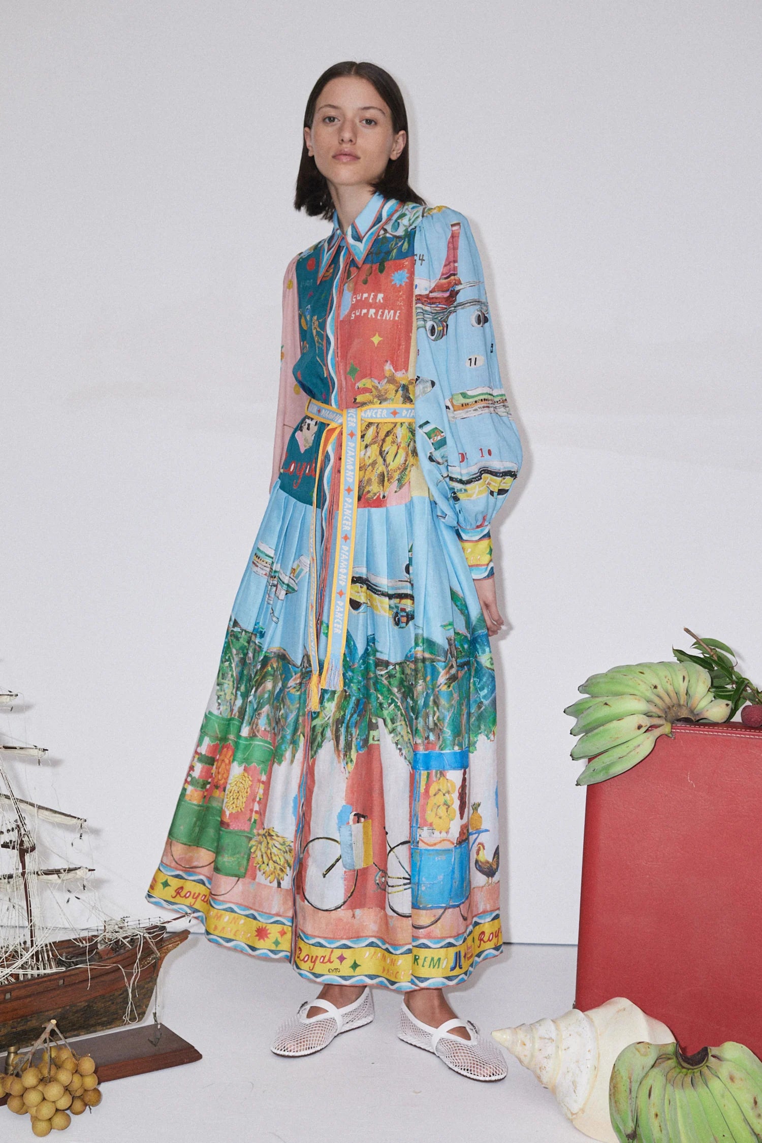 ALL ABOARD SHIRTDRESS - Women's Floral Print Button Down Dress with Belt - Perfect for Office, Date Night & Spring Outfits