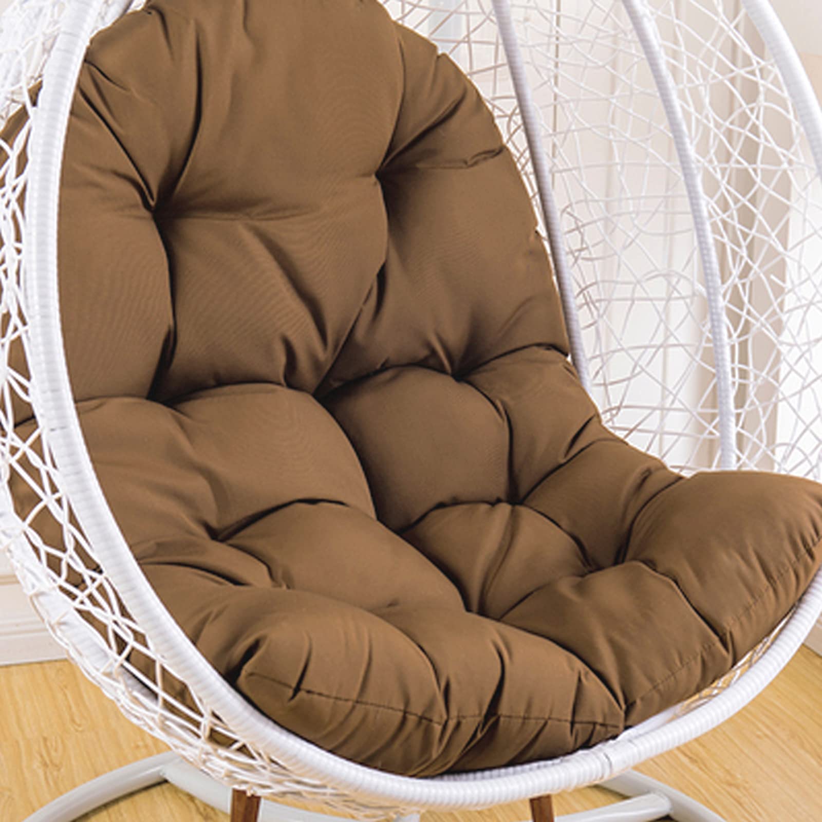 **Rattan Swing Chair Pad - Breathable Wicker Hanging Egg Chair Cushion Cover - Macrame Swinging Chair Hammock Pad for Indoor & Outdoor Use - Perfect for Garden, Patio, Balcony, and Porch Relaxation**