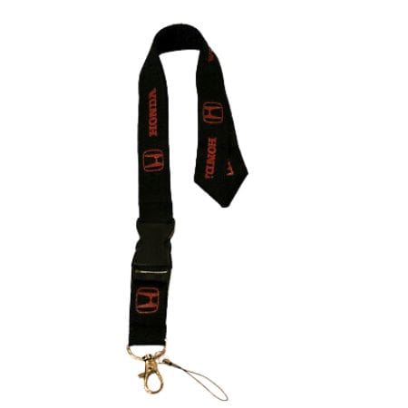 Honda Lanyard with Logo - Black with White or Red Logo - Perfect for Keys, ID Badges, and Event Passes