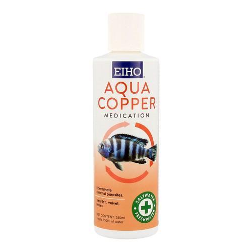 EIHO Aqua Copper - Premium Copper-Based Medication for Fish & Aquarium - Treats Fungal & Bacterial Infections - Ideal for Freshwater & Saltwater Tanks