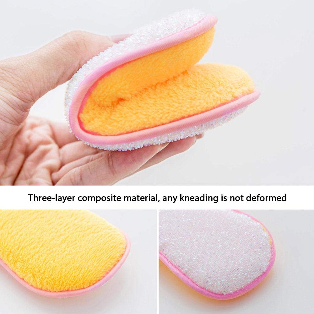Double-Sided Kitchen Sponges - 6 Pack for Pans & Pots Cleaning