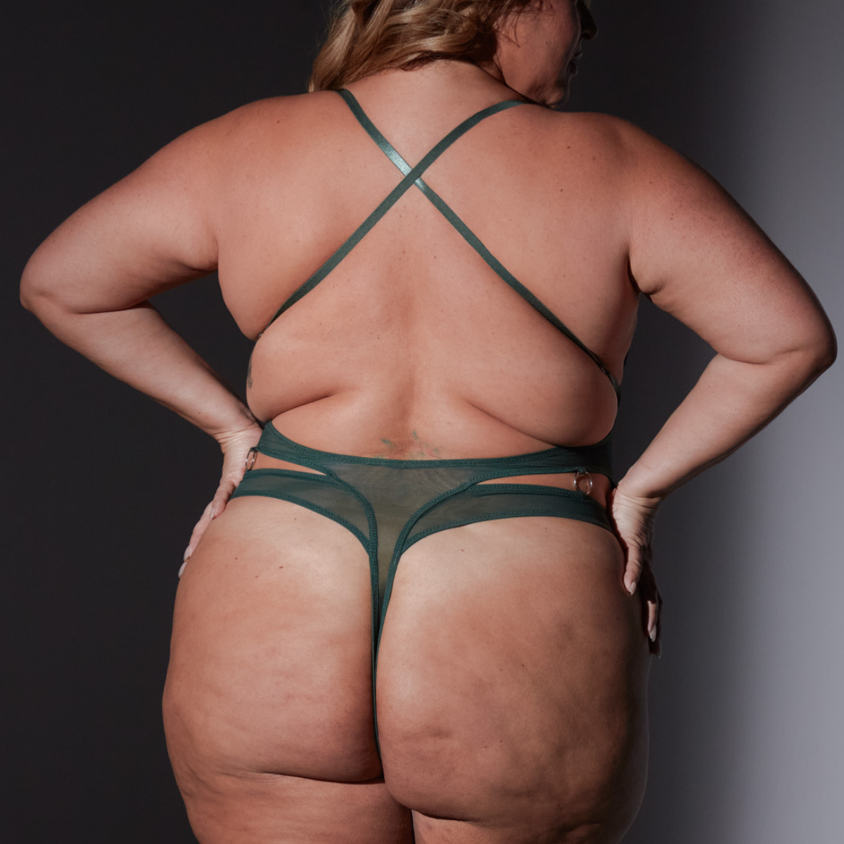 Cyrene Plunge Bodysuit for Women - Sexy Emerald Green One Piece Swimsuit | Perfect for Beach Vacations, Pool Parties & Summer Getaways