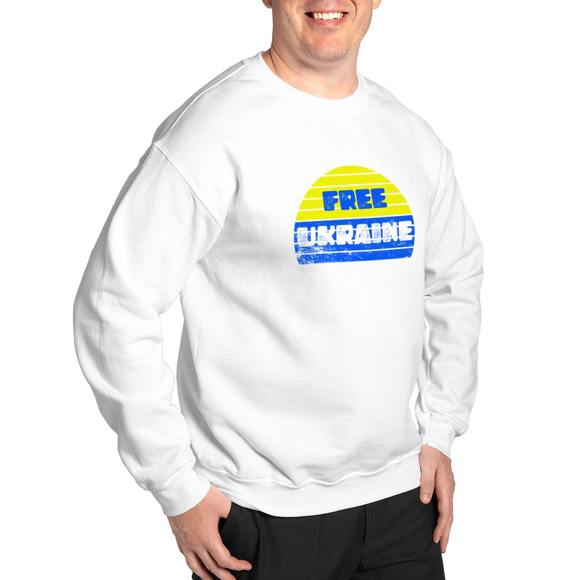 Free Ukraine Classic Crew Neck Light Sweatshirt - Comfortable Casual Pullover for Men & Women - Perfect for Support, Awareness & Everyday Wear