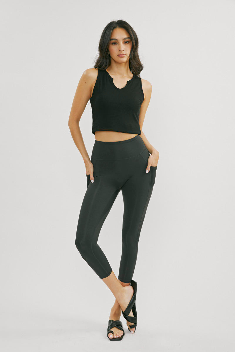 Best Demi High Rise Active Leggings for Women - Yoga, Running & Workout - Comfortable & Breathable Workout Pants for Gym & Everyday Wear