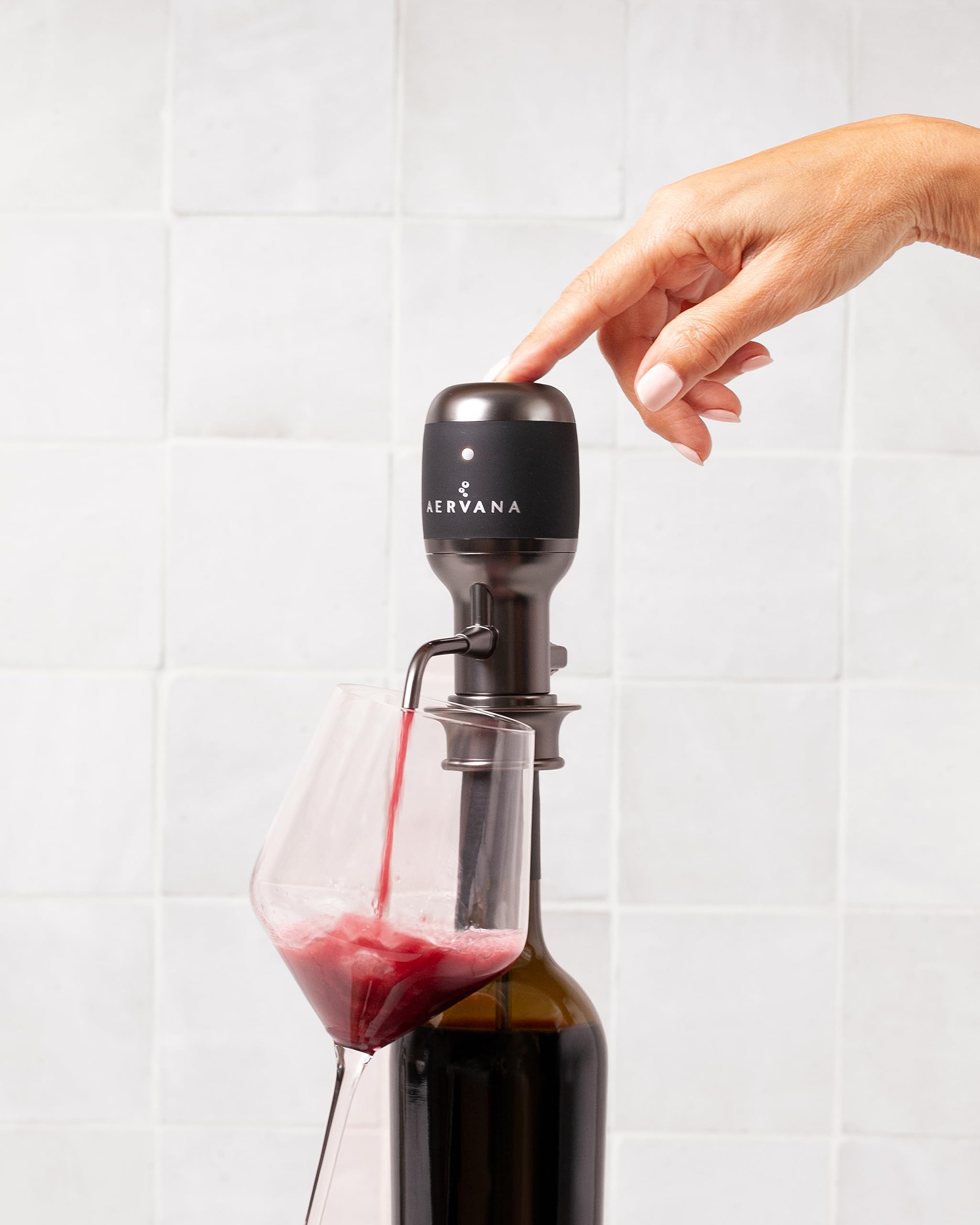 Aervana Select Variable Speed Electric Wine Aerator & Dispenser - Wine Decanter for Red & White Wine (750ml & 1.5L) with Stand - Perfect for Home Entertaining, Dinner Parties & Wine Tasting Events