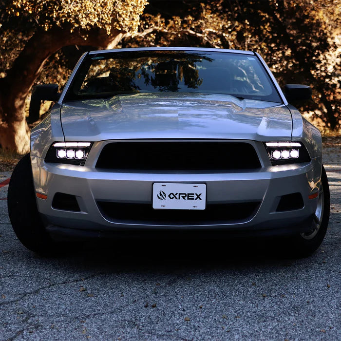 13 14 Ford Mustang MK II NOVA Series LED Projector Headlights Alpha Black - Upgrade Your Ride for Night Driving & Car Shows