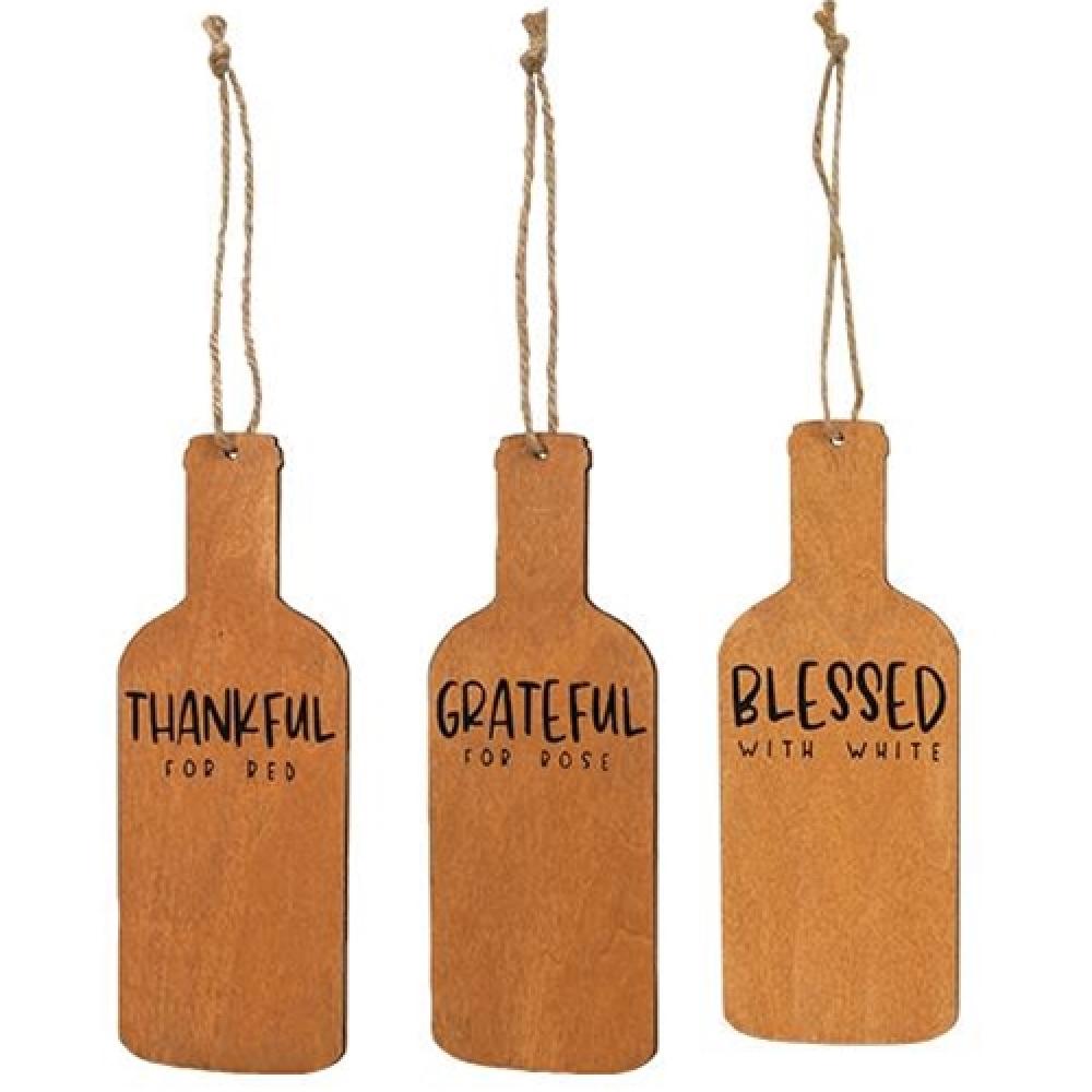 3-Pack Wine Blessing Bottle Ornaments - Elegant Glass Charms for Wedding, Party & Home Decor - Perfect for Celebrations, Gifts & Festive Occasions