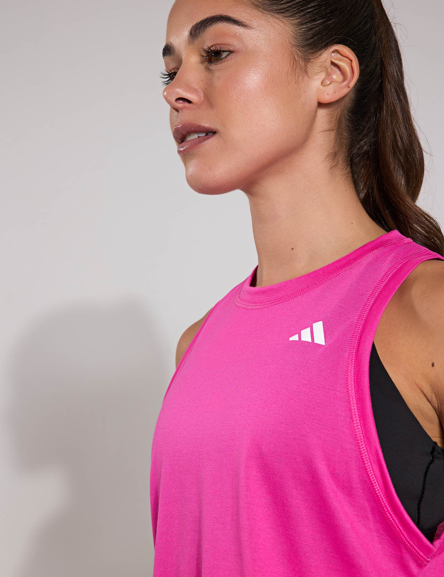 Train Essentials Boxy Workout Tank Top for Women - Semi Lucid Fuchsia | Gym, Yoga & Running Activewear