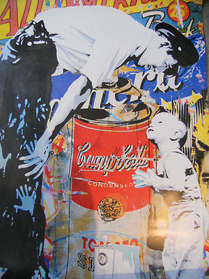 Mr. Brainwash Banksy Style Limited Edition Graffiti Art Poster - Campbell's Soup 2011 Collectible for Urban Decor & Street Art Lovers