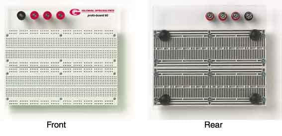 Transparent Proto Board PB60 with 1,680 Tie Points & 4 Binding Posts - Perfect for DIY Electronics Projects, Circuit Prototyping & STEM Education