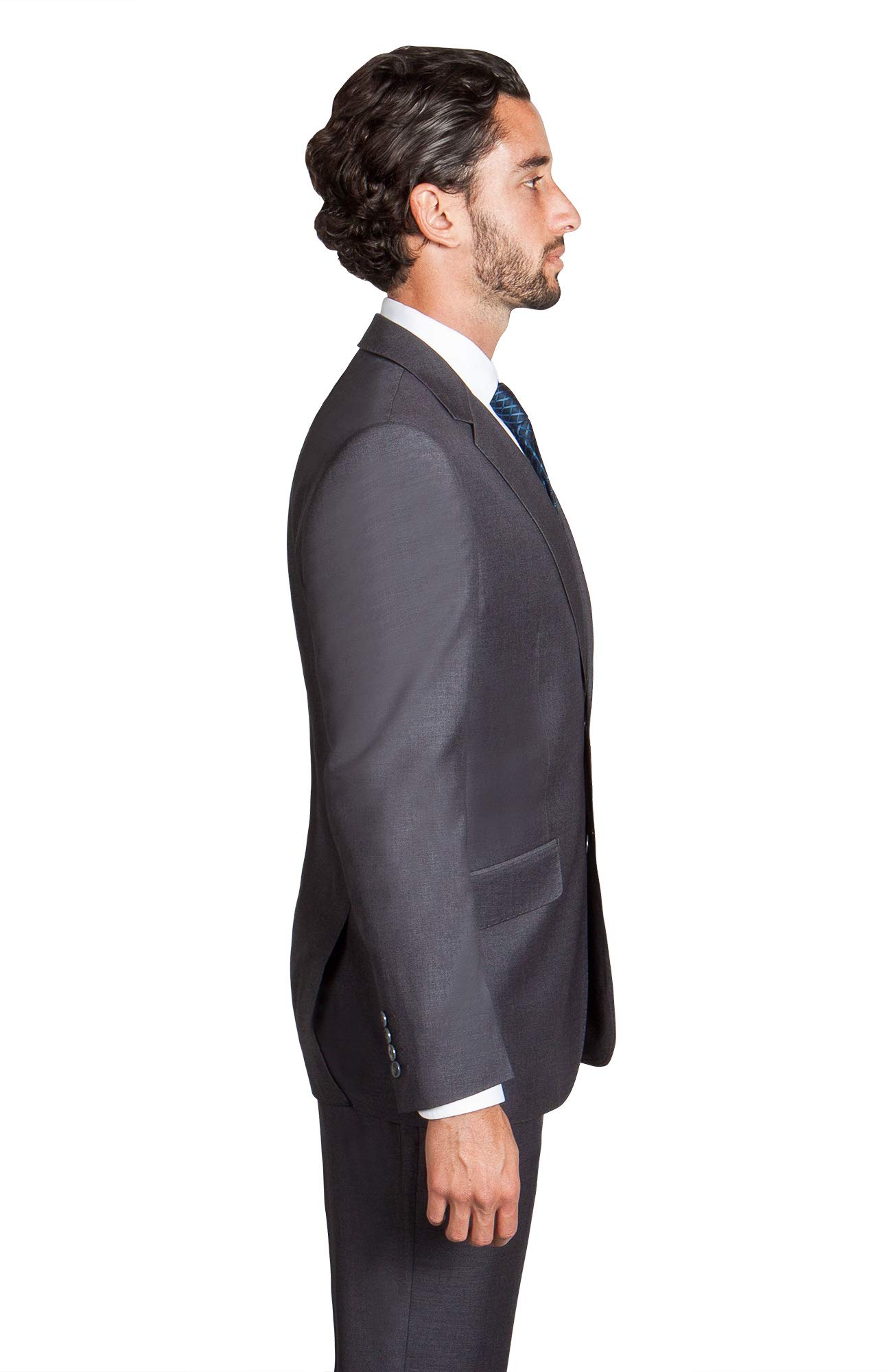 Premium Italian Wool Men's 2-Piece Suit Set - Modern Fit Blazer & Dress Pants for Business, Weddings & Formal Events | Slim Fit Two-Button Wedding Suit & Trousers for Office, Parties & Special Occasions
