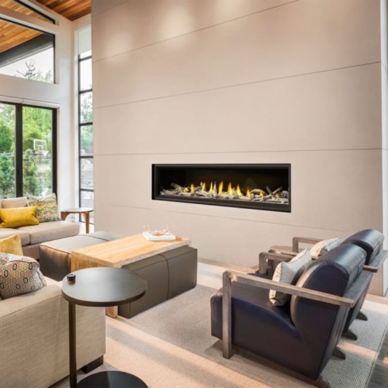 Napoleon Vector 74 Linear Direct Vent Gas Fireplace - LV74N | Modern Home Heating Solution for Living Rooms & Patios
