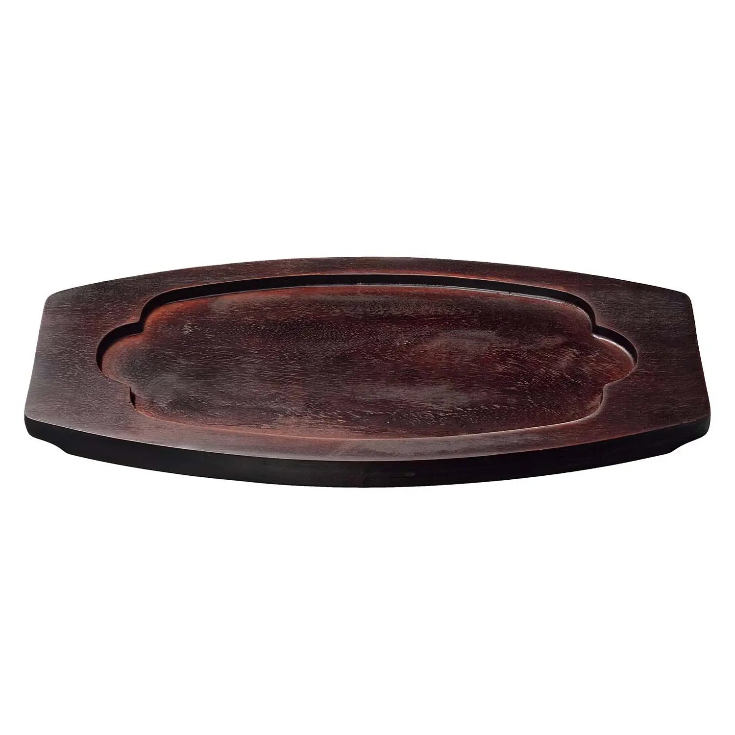 EBM Square Wooden Base for Double Handle Skillet - Sturdy Cutting Board & Serving Tray for Kitchen, Dining, and Outdoor Cooking