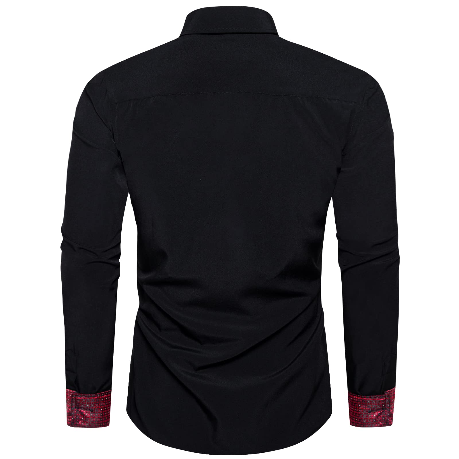 Premium Men's Dress Shirts - Long Sleeve Formal Business Shirt with Contrast Inner & Pocket | 100% Cotton Button Down Shirt for Office, Interviews & Special Occasions