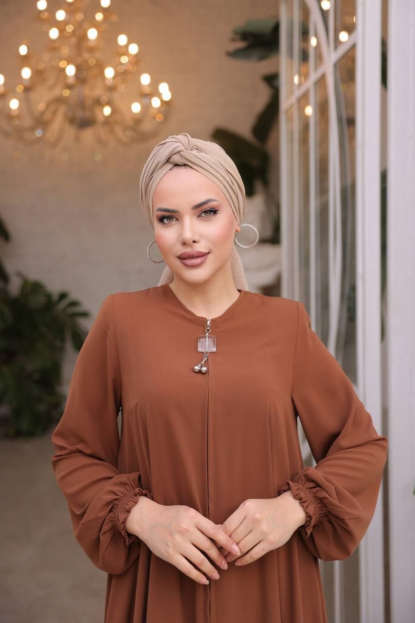 Halah Zipper Front Abaya for Women - 8 Stylish Colors | Modest Islamic Dress for Prayer, Eid & Special Occasions