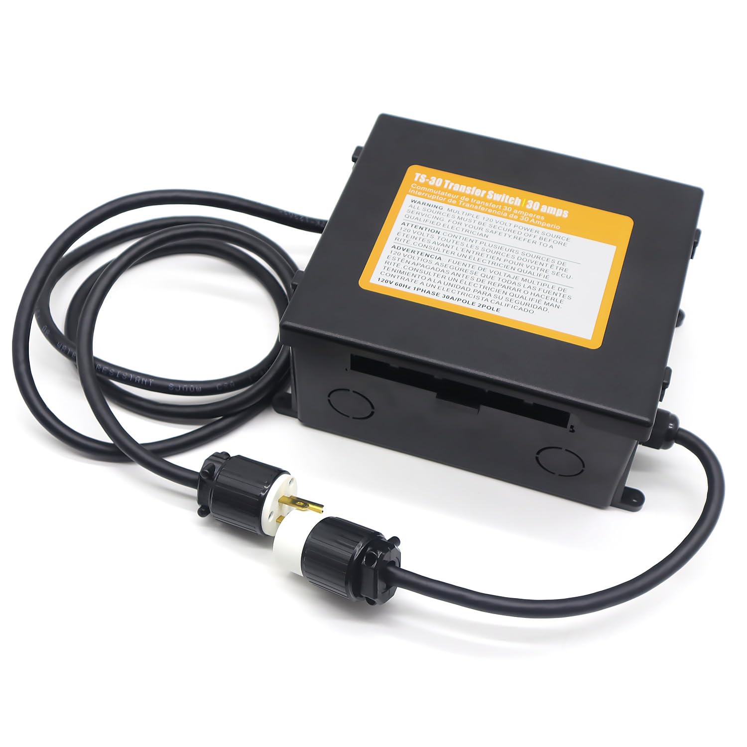 30 Amp Prewired Automatic Transfer Switch for RV, Travel Trailer & Camper Van - 120V Generator Transfer Switch - Perfect for Emergency Power Backup & Off-Grid Living